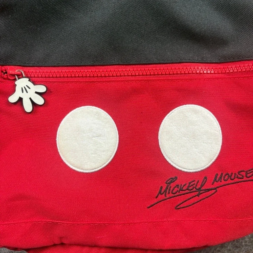 Disney Mickey Mouse Backpack Red Black Kids School Vacation Outdoor Whimsical‎